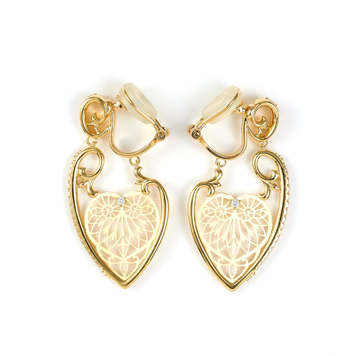 K18 / Diamond Earring 揺れるハート