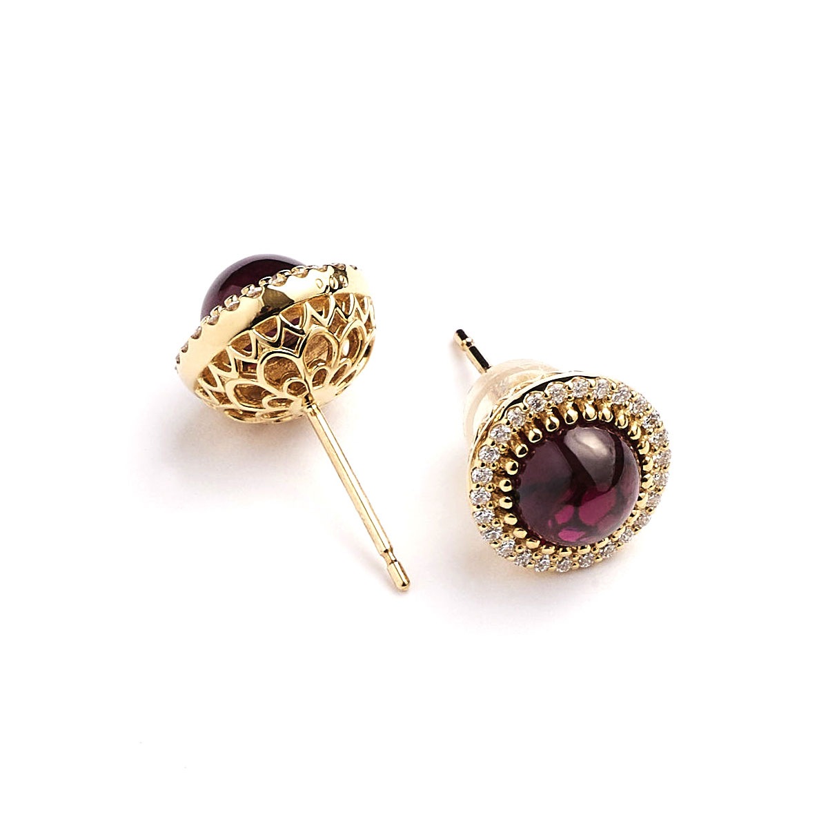 Notre Dame K18 Rhodolite.G/Diamond Pierce