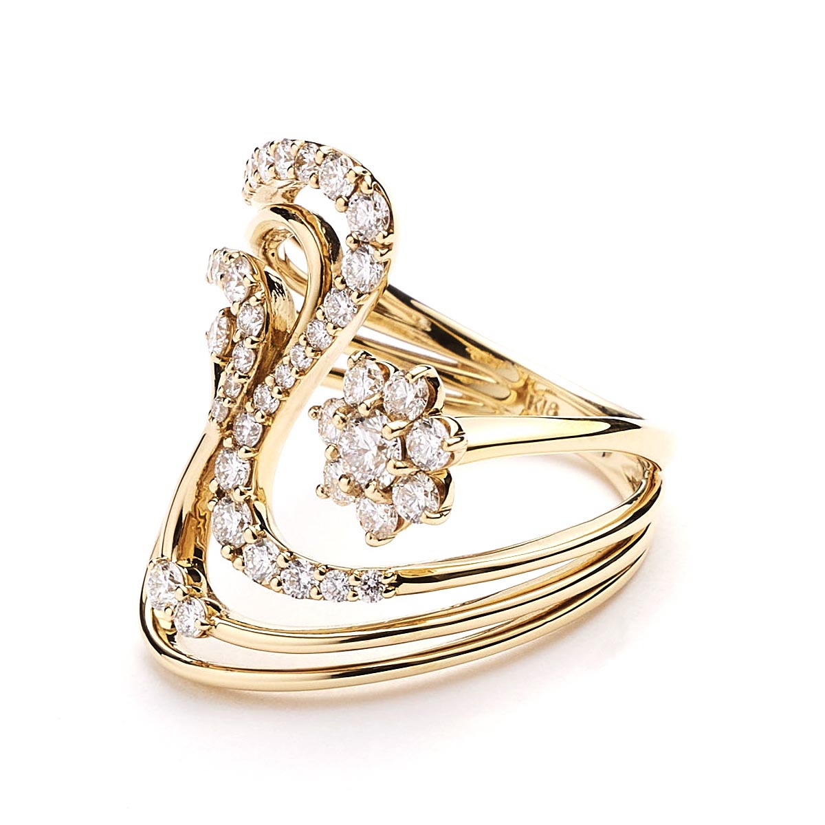 K18 1.00ctDiamond Ring