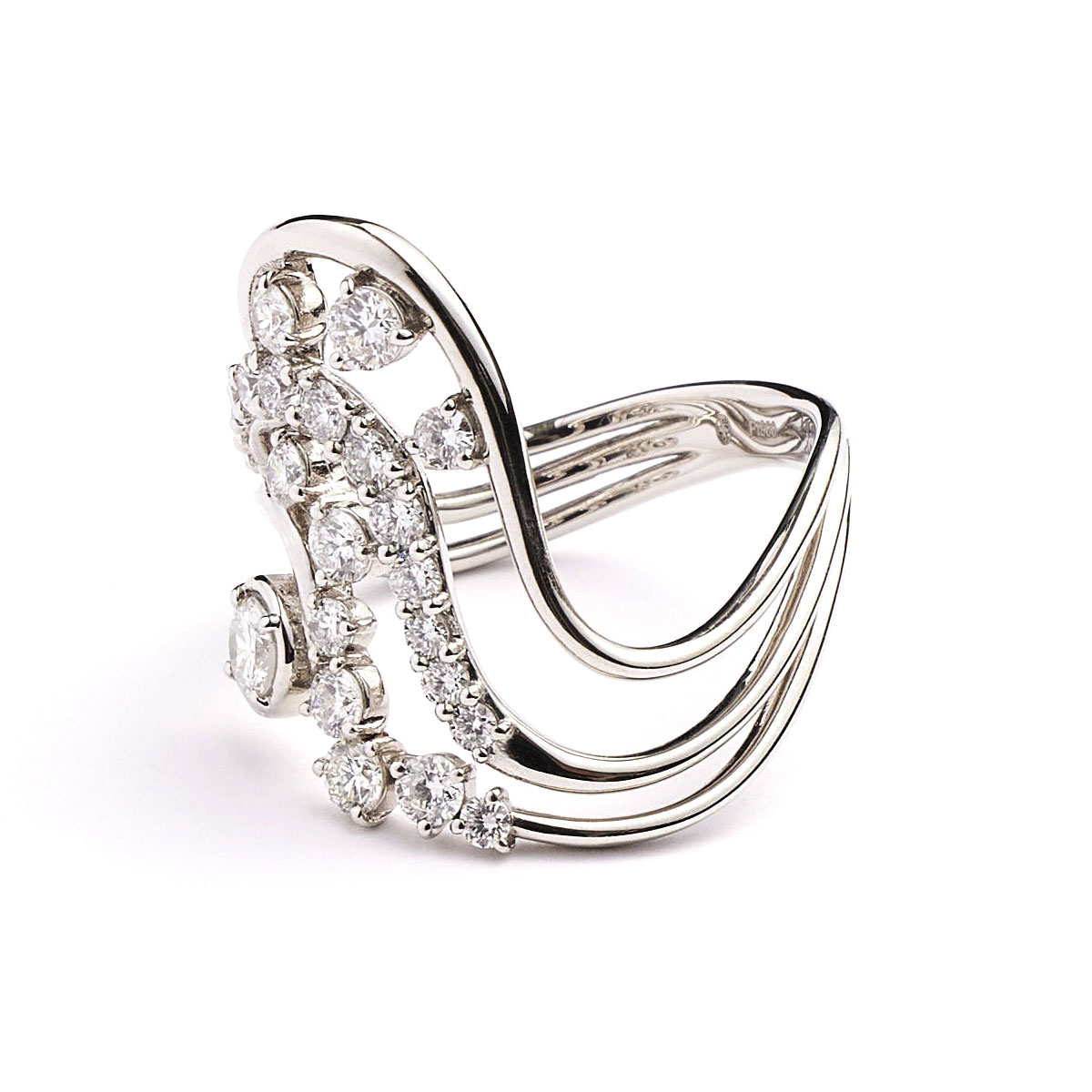 Pt900 1.00ctDiamond Ring