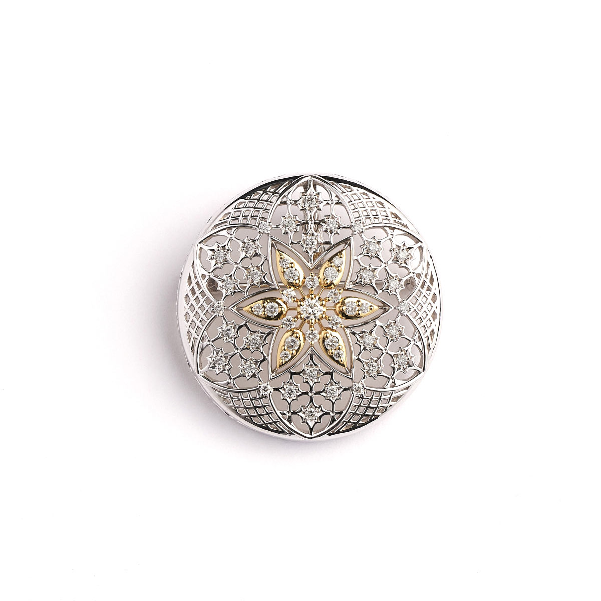 K18 Emerald/Diamond Pendant