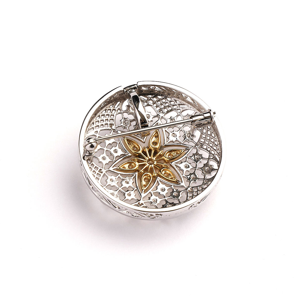 K18 Emerald/Diamond Pendant